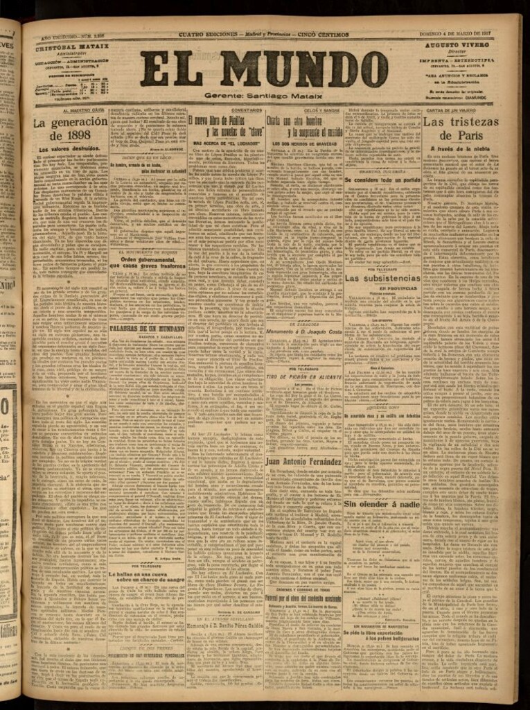 Miniatura de El Mundo del 4 de marzo de 1917