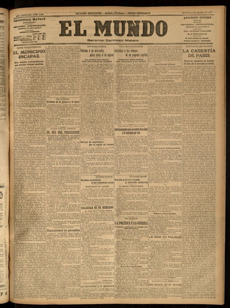 Miniatura de El Mundo del 6 de marzo de 1917