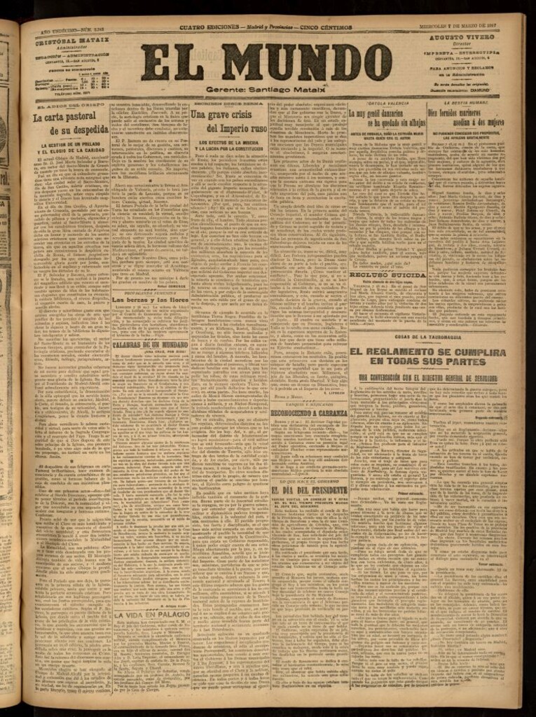 Miniatura de El Mundo del 7 de marzo de 1917