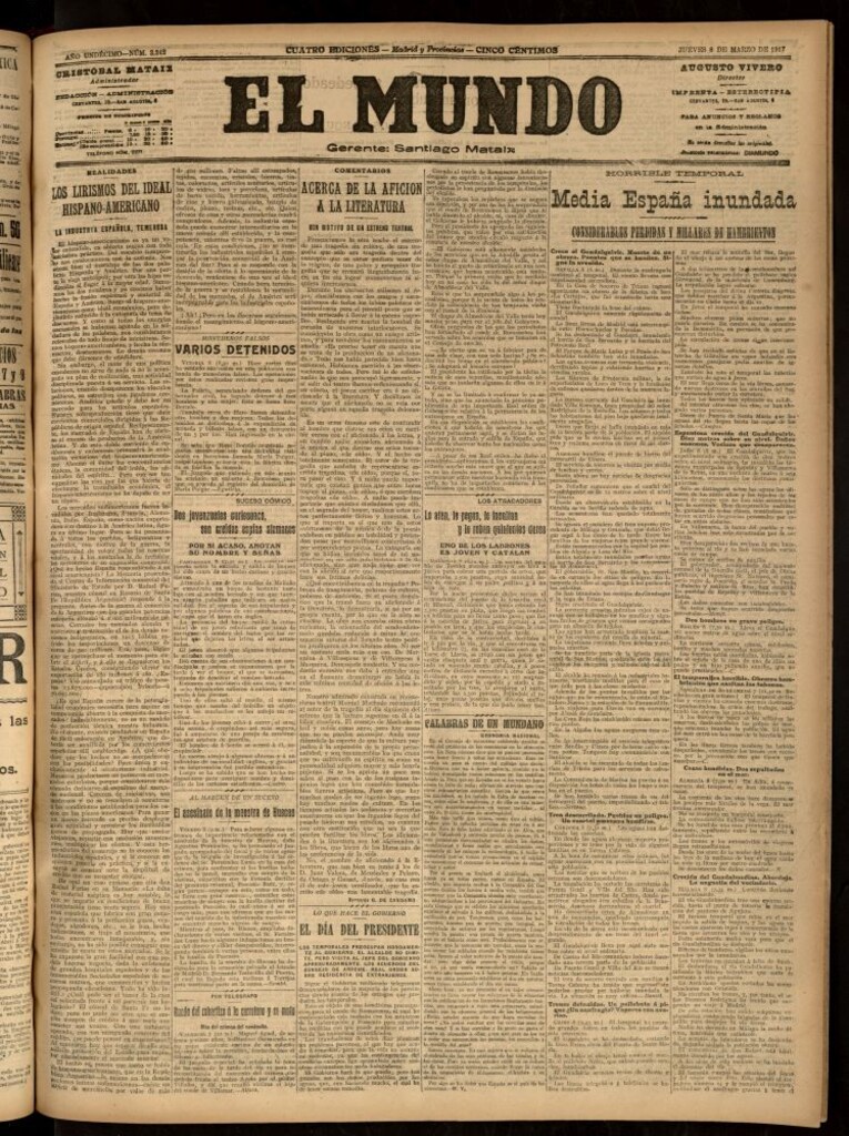 Miniatura de El Mundo del 8 de marzo de 1917