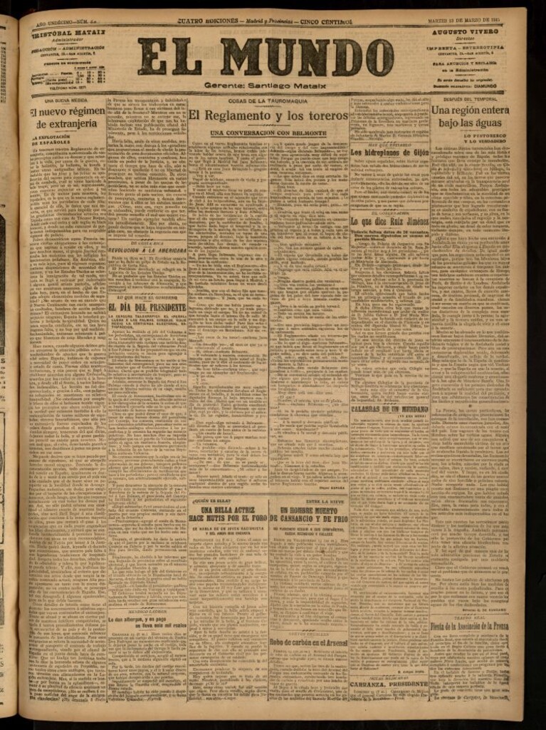 Miniatura de El Mundo del 13 de marzo de 1917