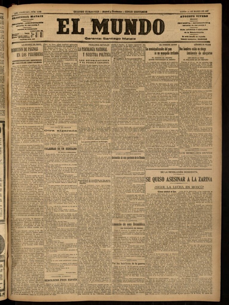 Miniatura de El Mundo del 19 de marzo de 1917