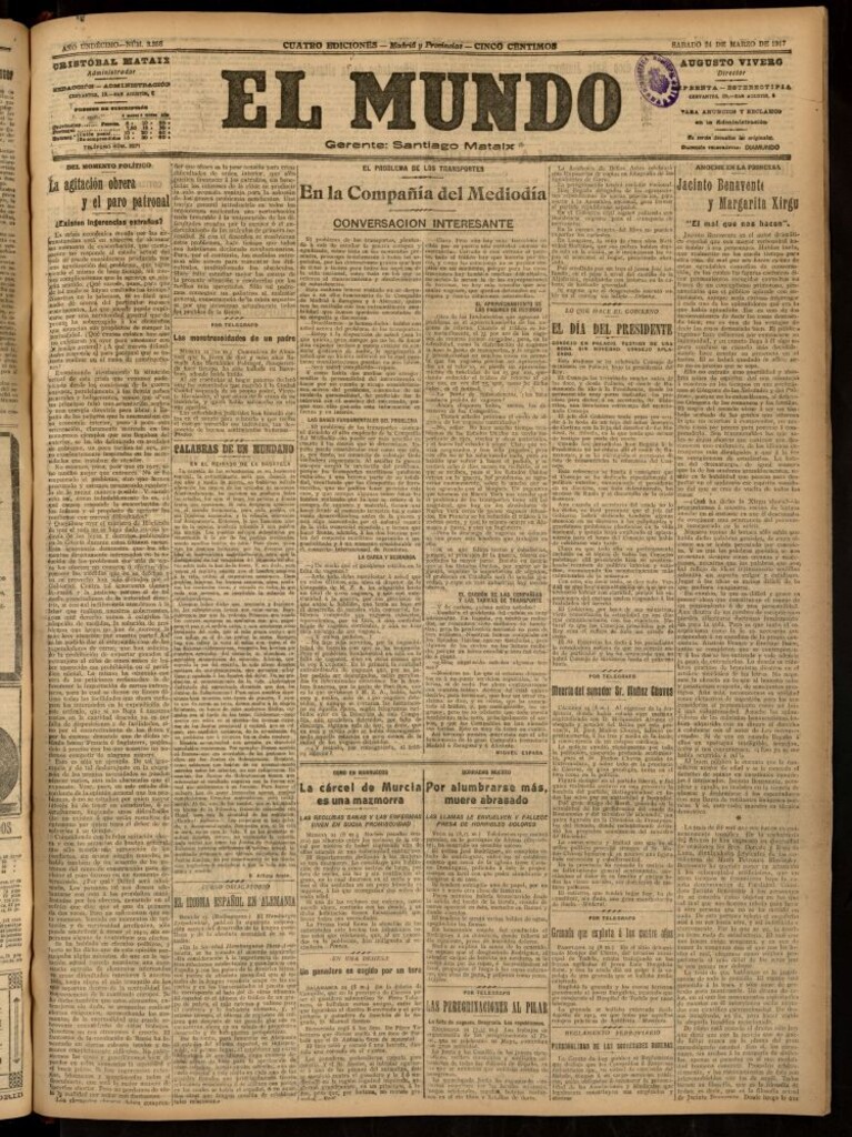 Miniatura de El Mundo del 24 de marzo de 1917