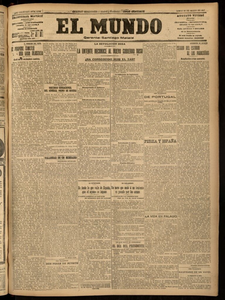 Miniatura de El Mundo del 26 de marzo de 1917