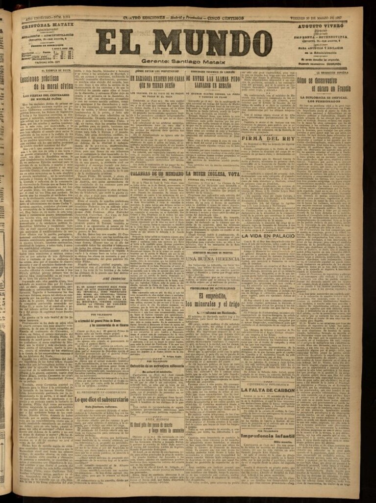 Miniatura de El Mundo del 30 de marzo de 1917
