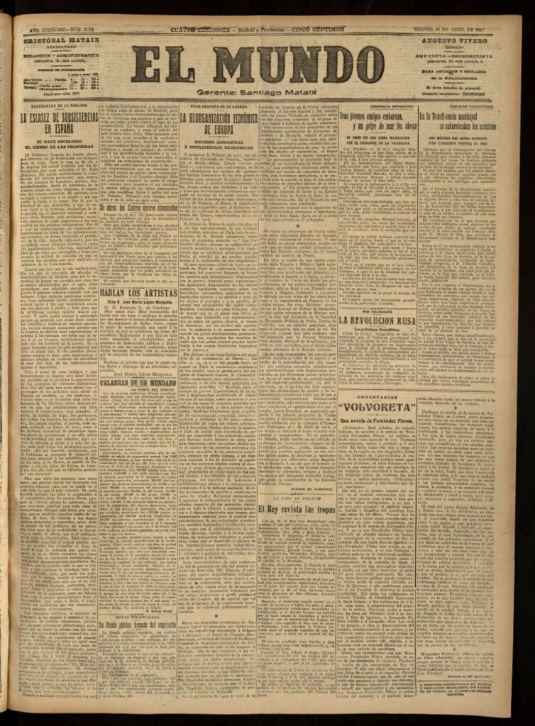 Miniatura de El Mundo del 10 de abril de 1917