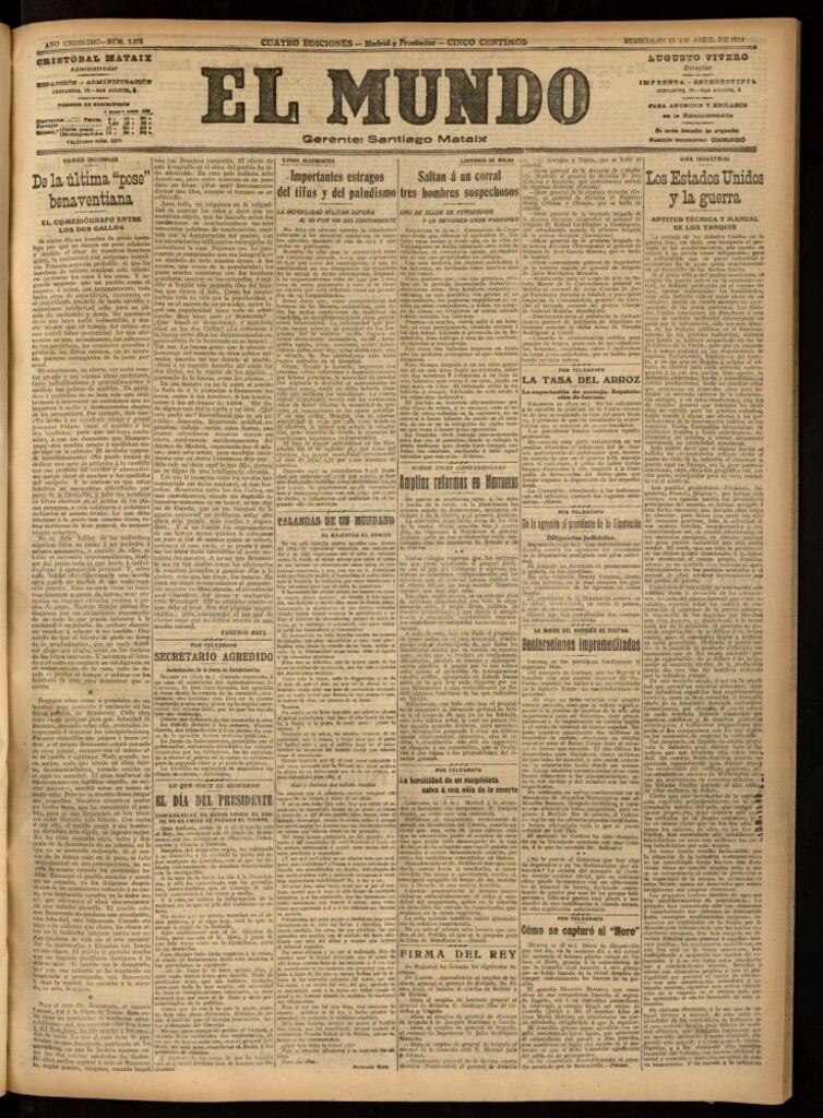 Miniatura de El Mundo del 11 de abril de 1917