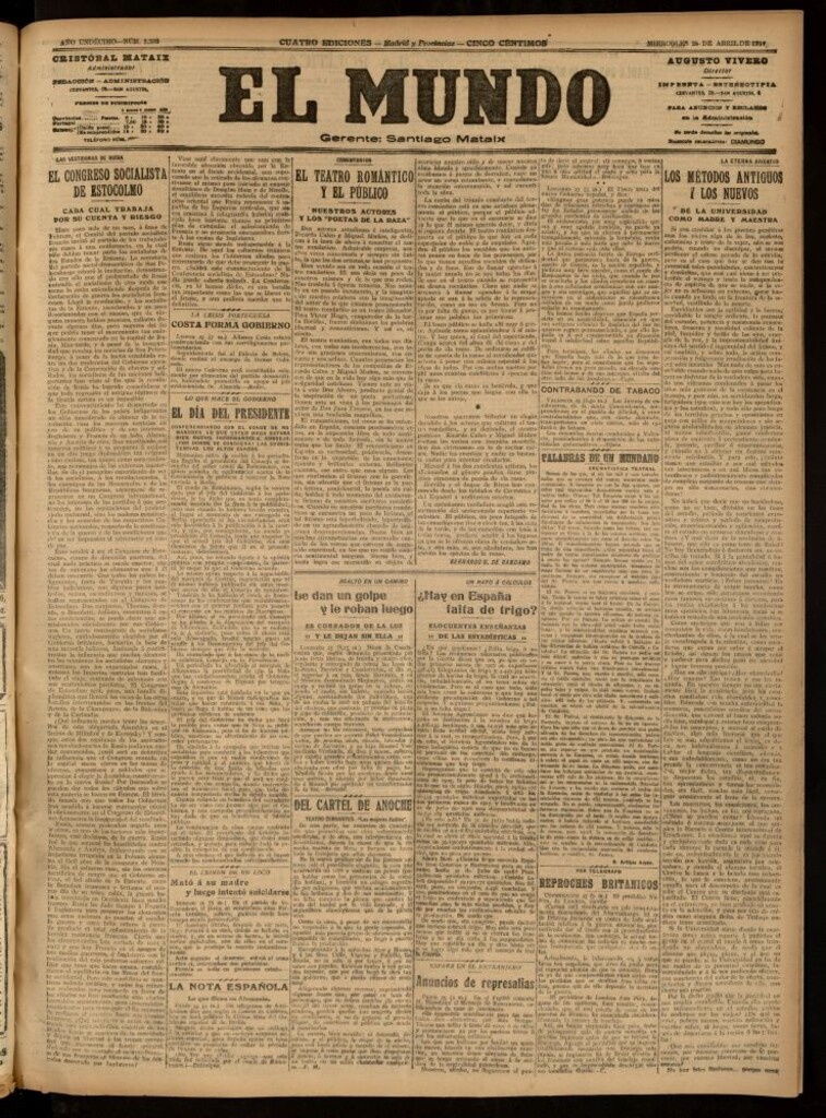Miniatura de El Mundo del 25 de abril de 1917