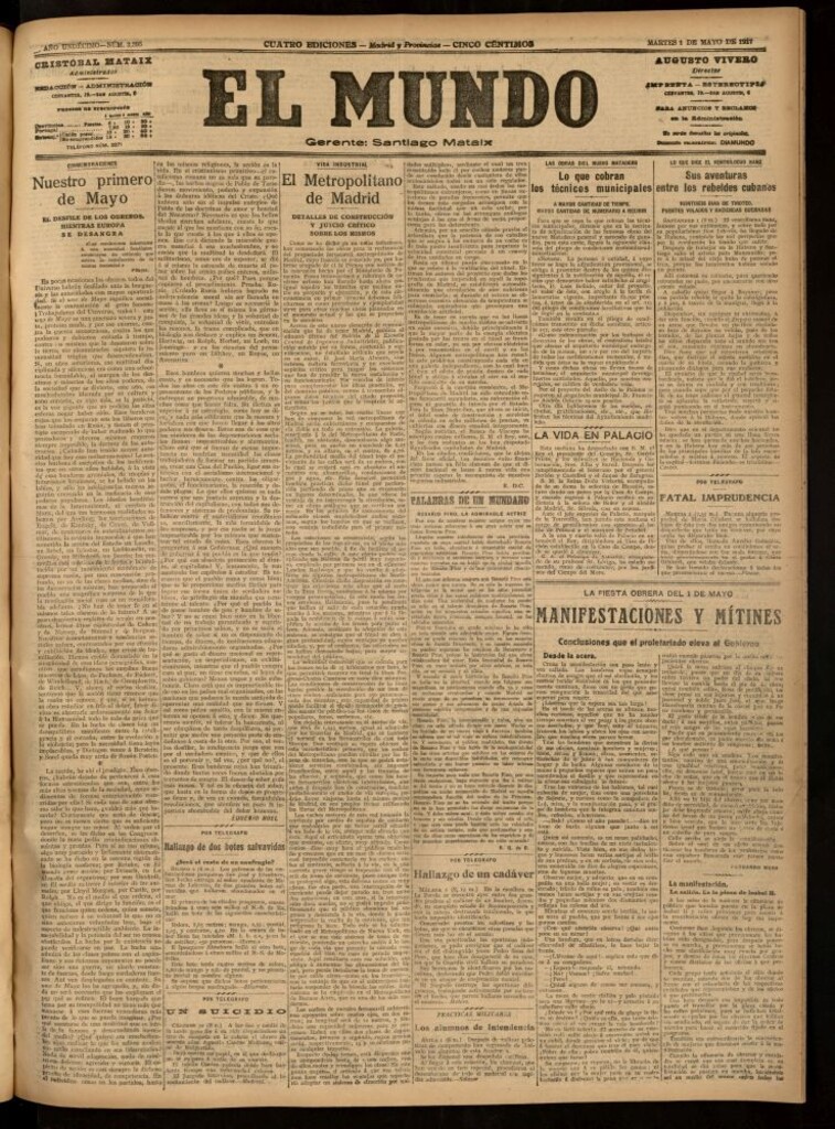 Miniatura de El Mundo del 1 de mayo de 1917