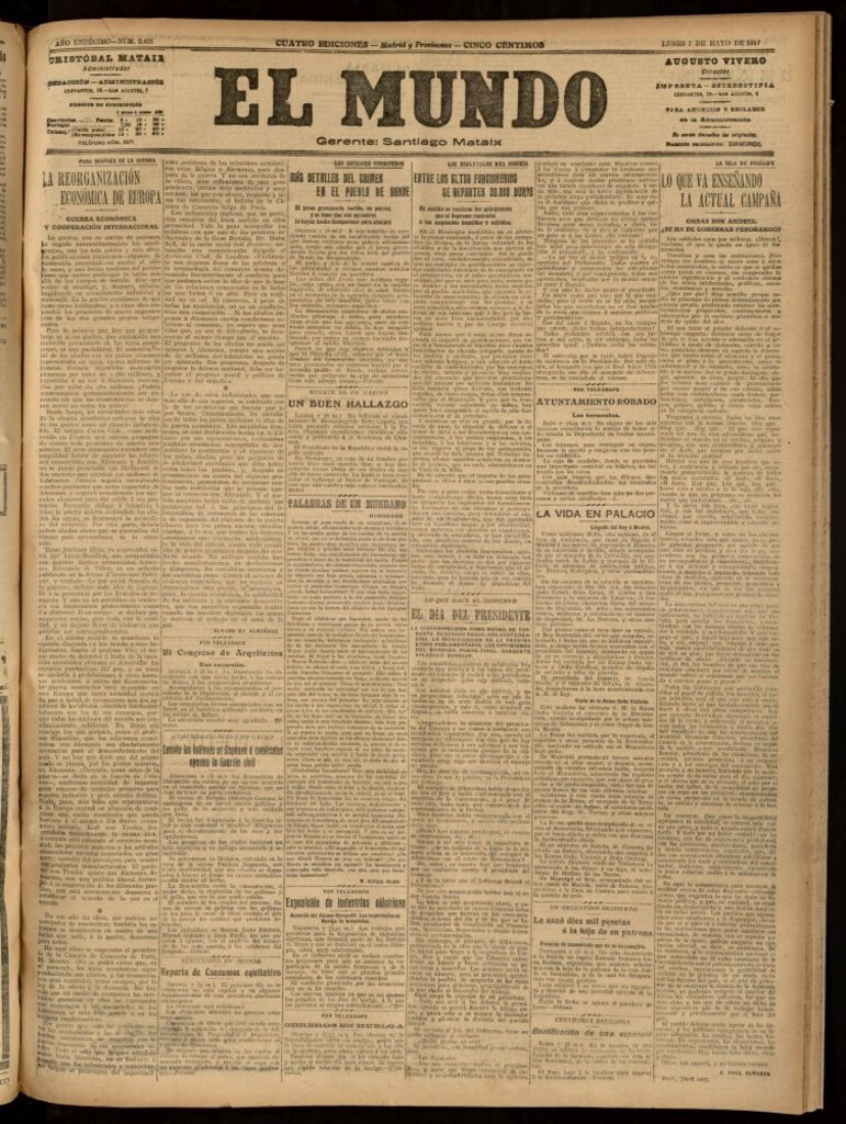 Miniatura de El Mundo del 7 de mayo de 1917