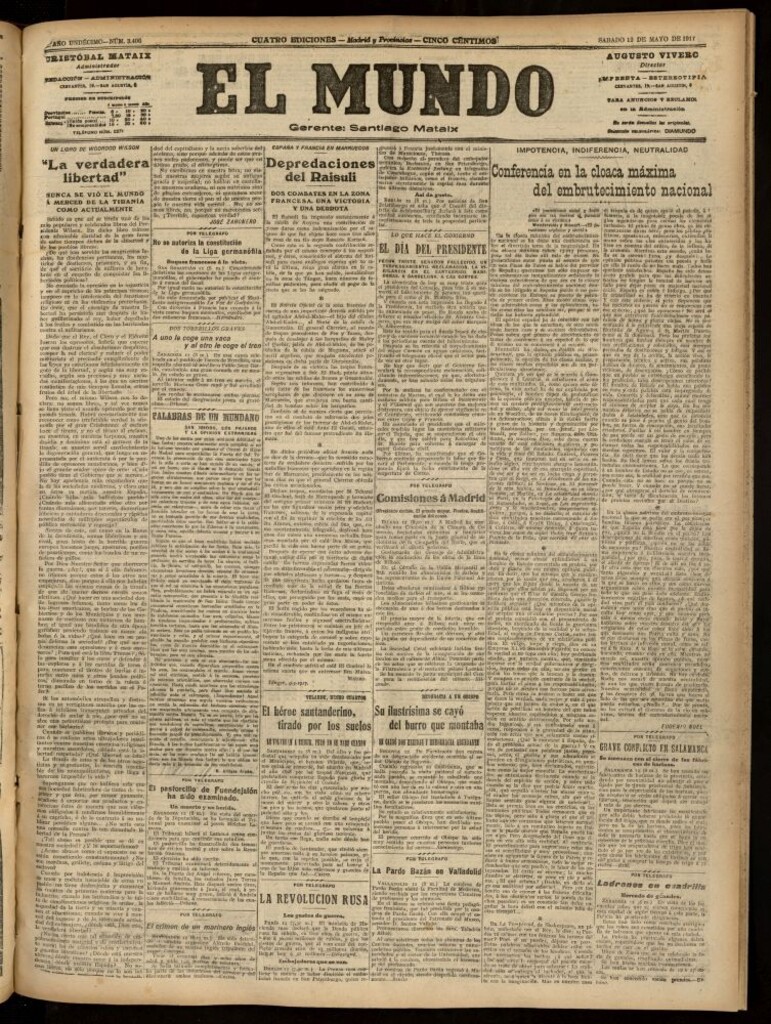 Miniatura de El Mundo del 12 de mayo de 1917