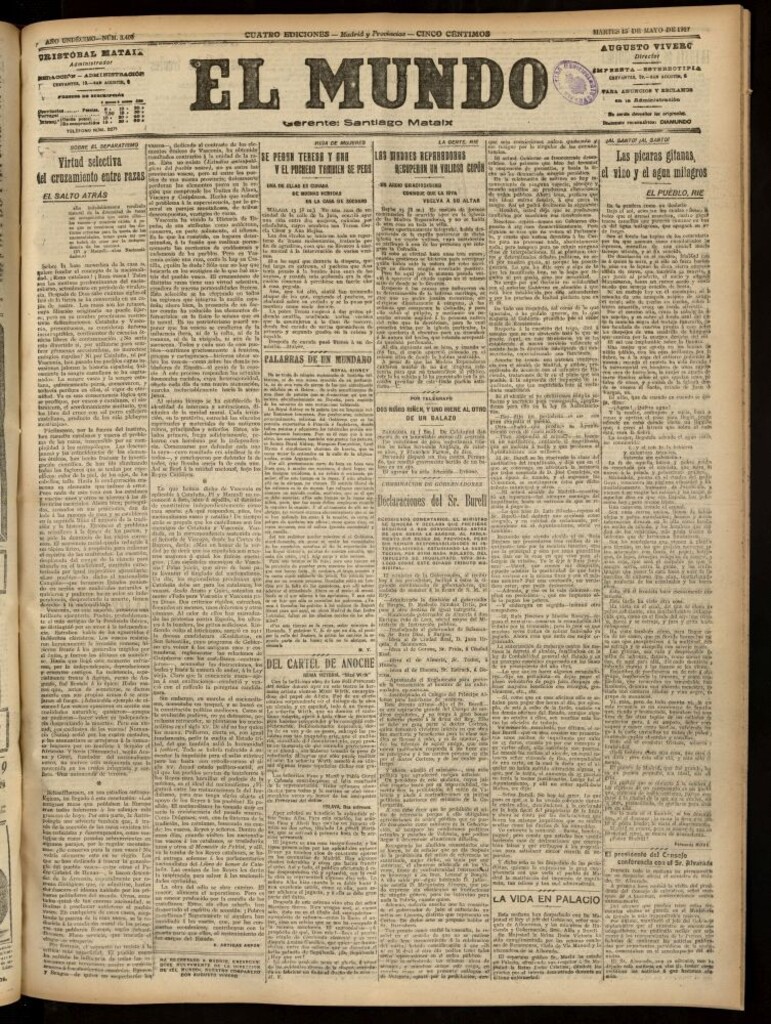 Miniatura de El Mundo del 15 de mayo de 1917