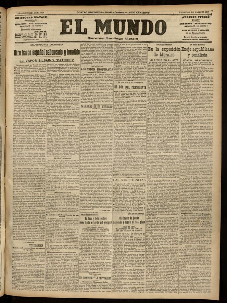 Miniatura de El Mundo del 18 de mayo de 1917