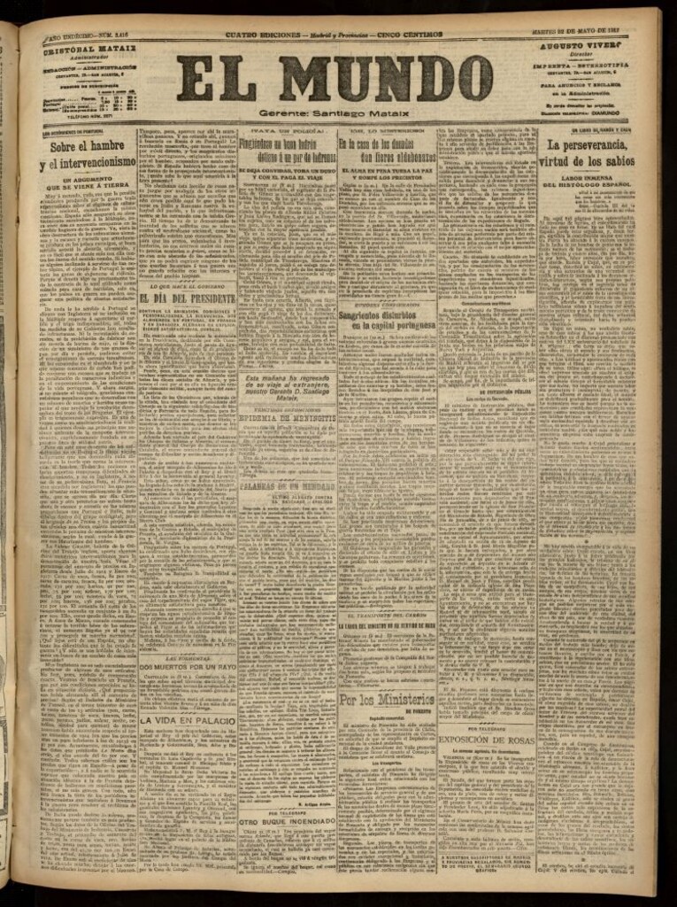 Miniatura de El Mundo del 22 de mayo de 1917