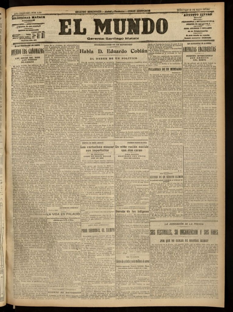 Miniatura de El Mundo del 30 de mayo de 1917