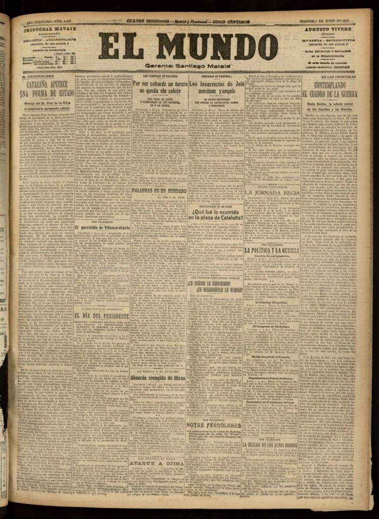 Miniatura de El Mundo del 1 de junio de 1917