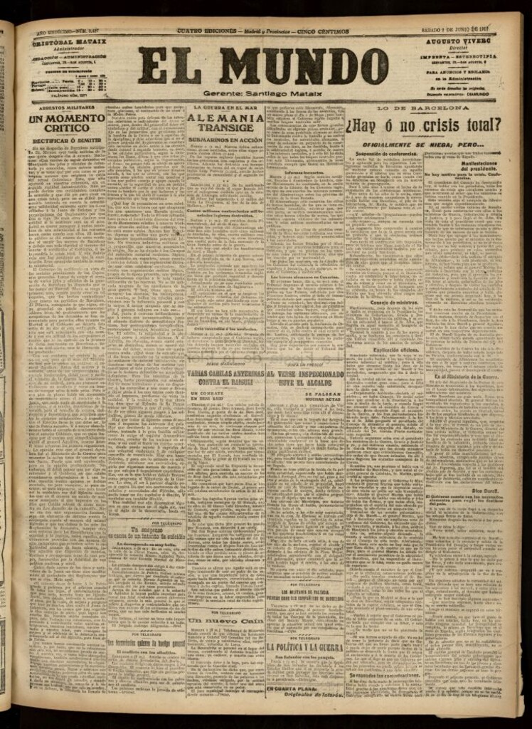Miniatura de El Mundo del 2 de junio de 1917