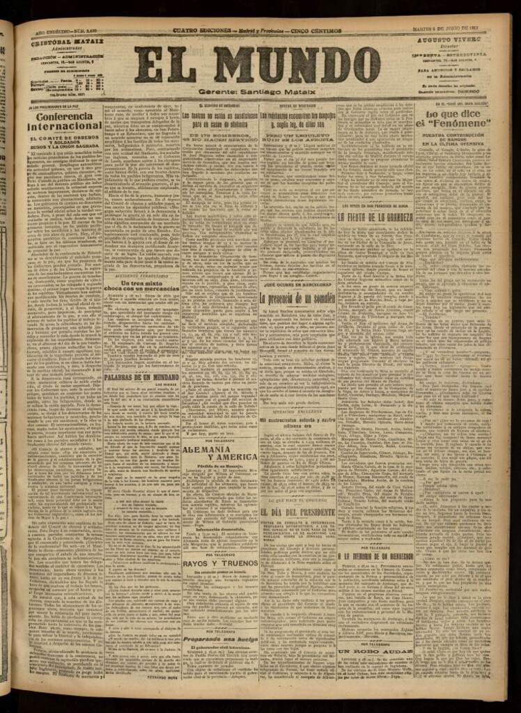 Miniatura de El Mundo del 5 de junio de 1917