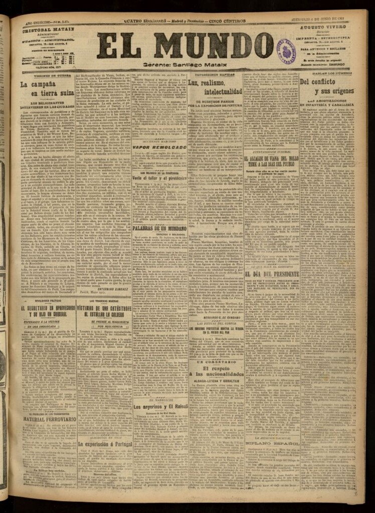 Miniatura de El Mundo del 6 de junio de 1917