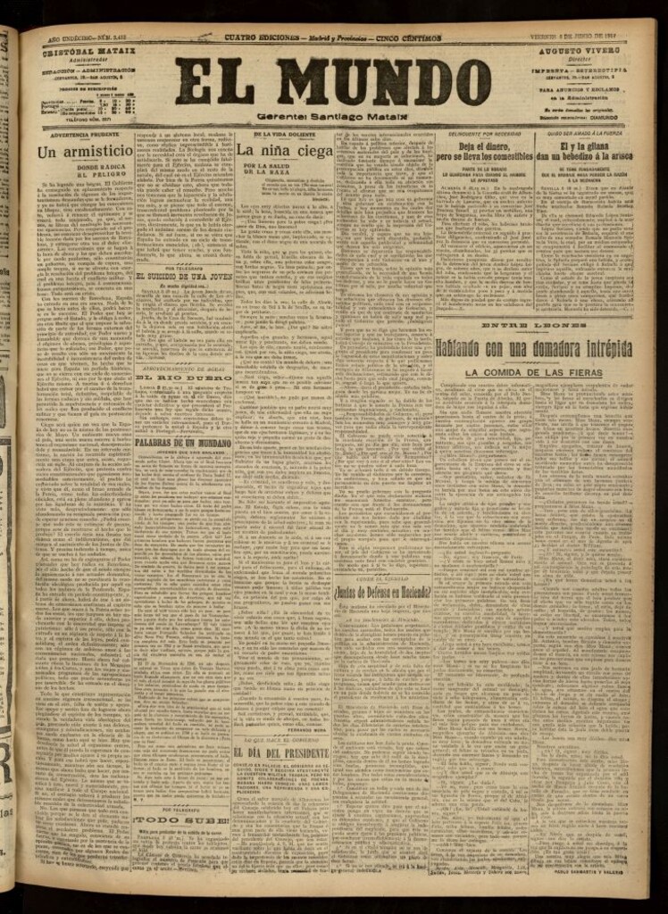 Miniatura de El Mundo del 8 de junio de 1917