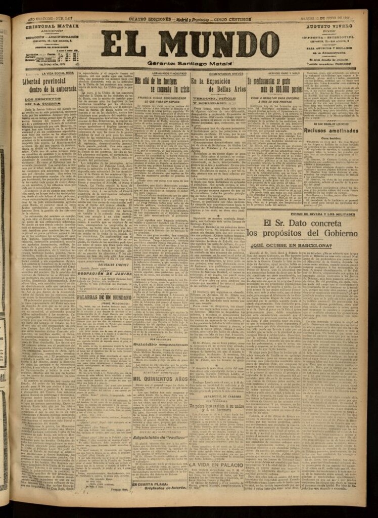 Miniatura de El Mundo del 12 de junio de 1917