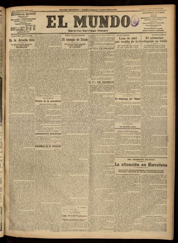 Miniatura de El Mundo del 15 de junio de 1917