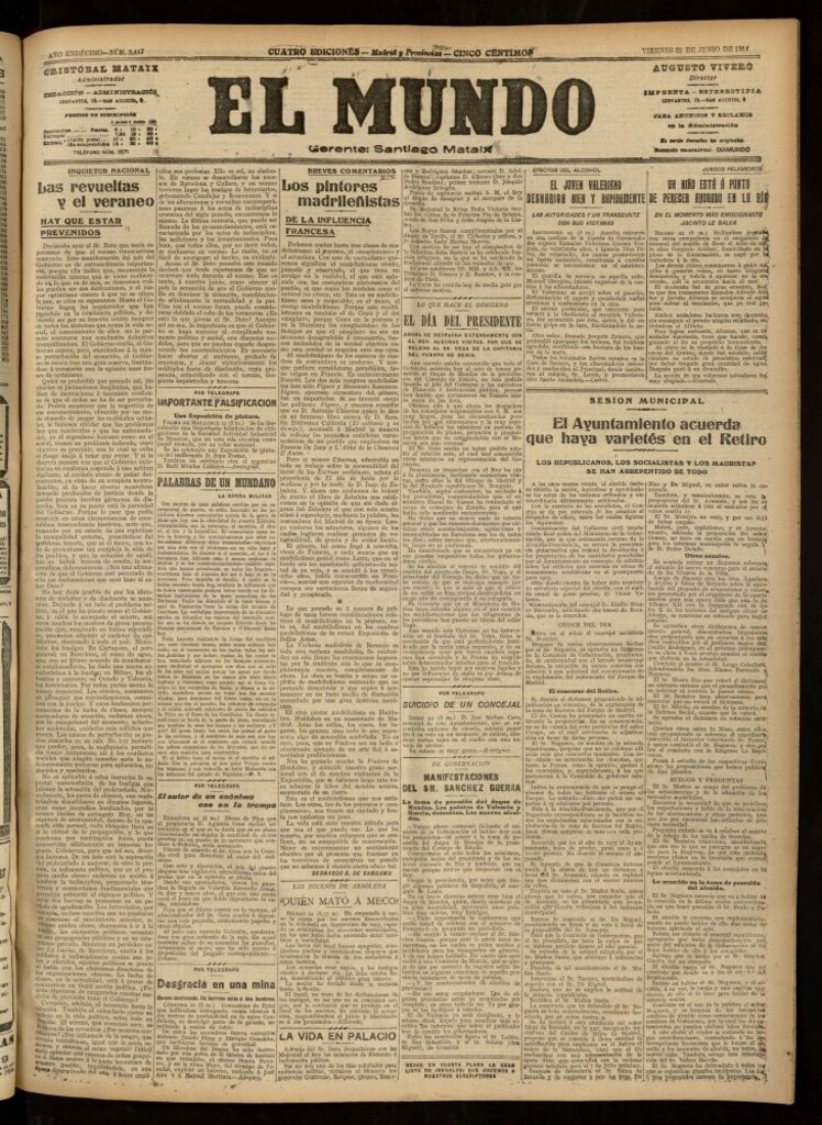 Miniatura de El Mundo del 22 de junio de 1917
