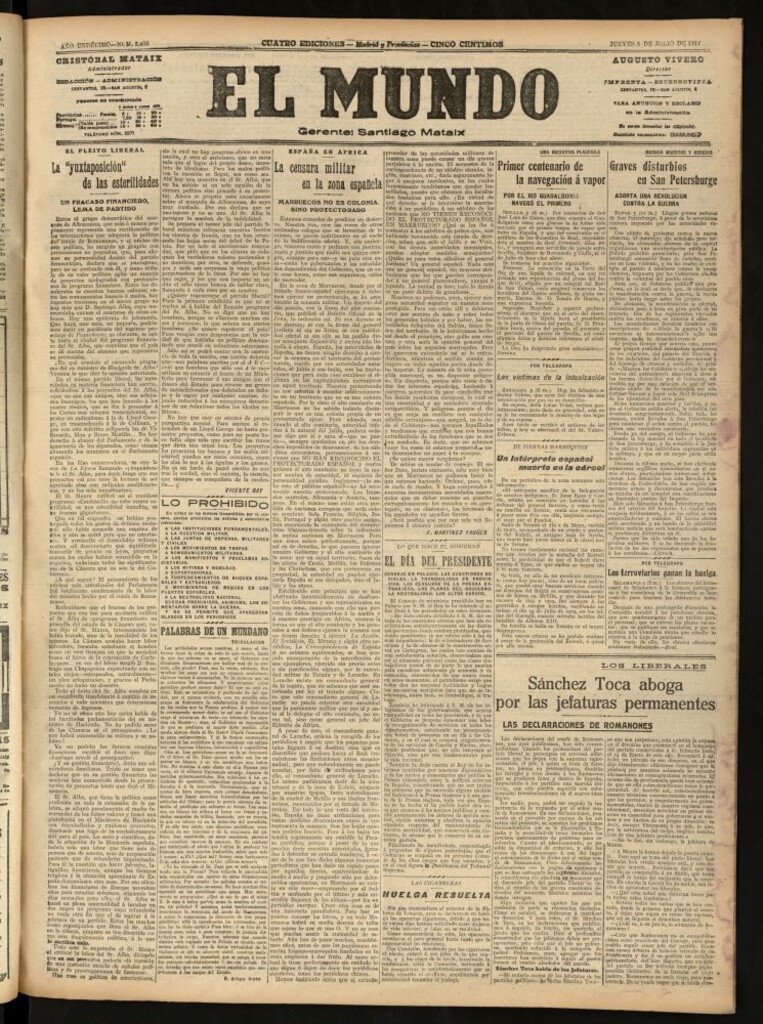 Miniatura de El Mundo del 5 de julio de 1917