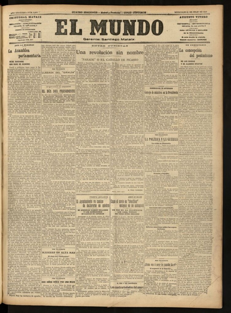 Miniatura de El Mundo del 11 de julio de 1917