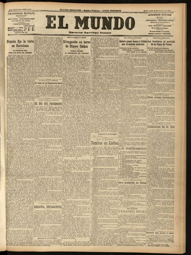 Miniatura de El Mundo del 18 de julio de 1917