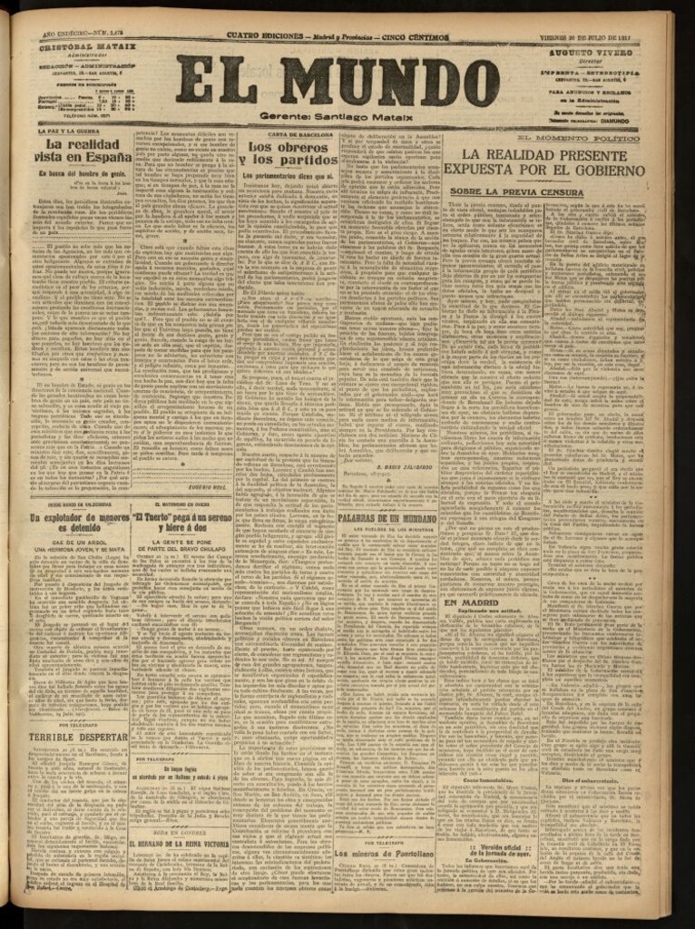 Miniatura de El Mundo del 20 de julio de 1917