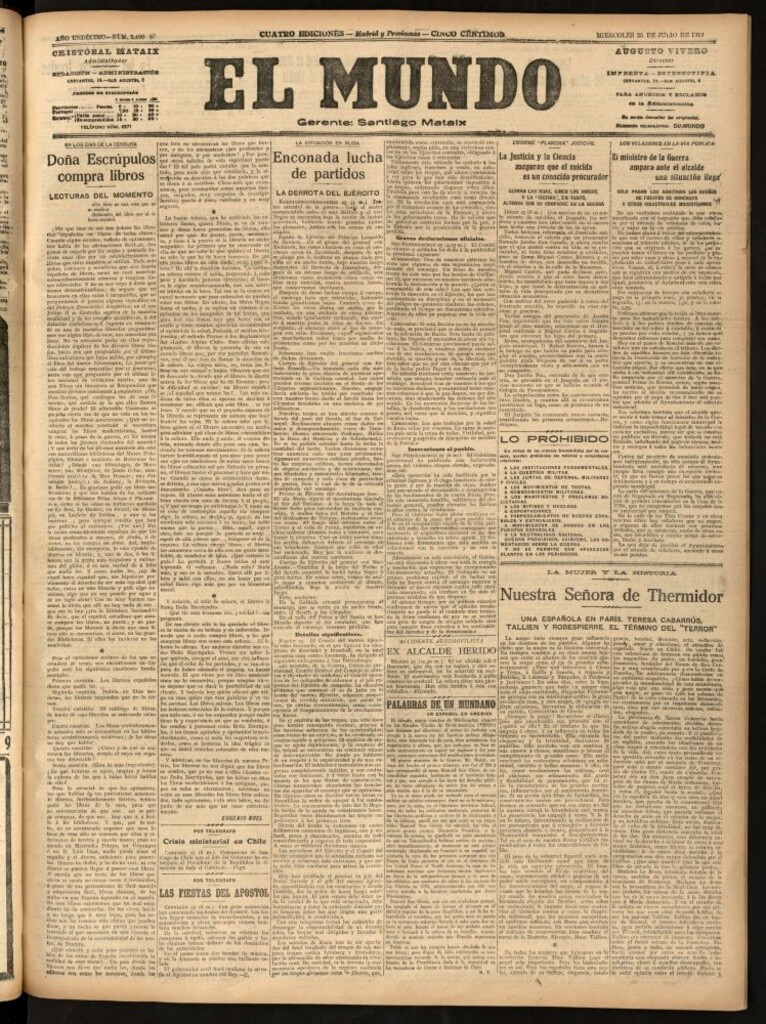 Miniatura de El Mundo del 25 de julio de 1917