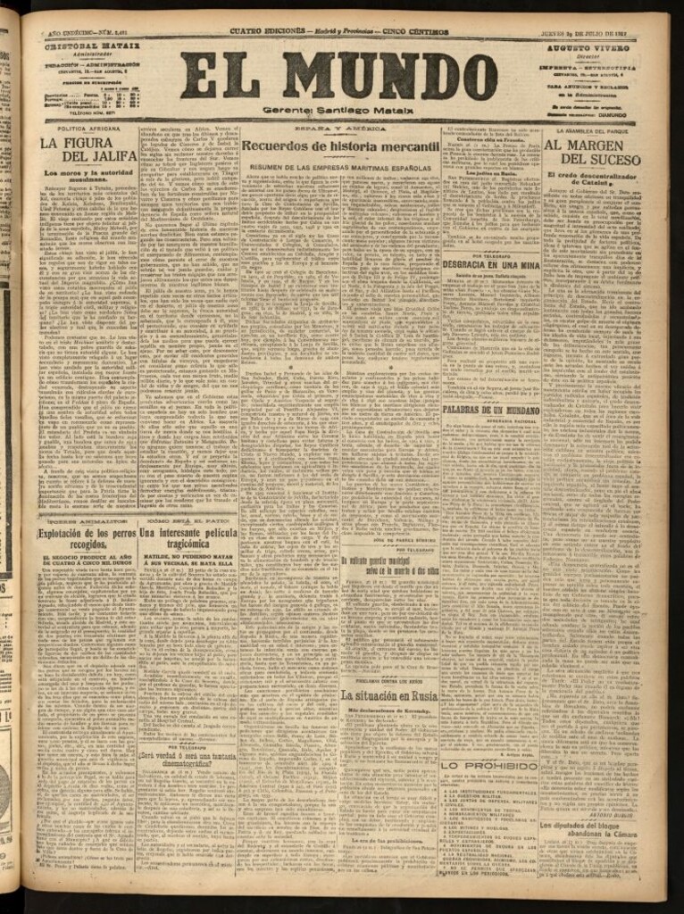 Miniatura de El Mundo del 26 de julio de 1917