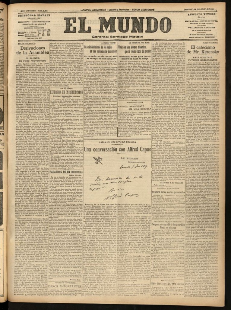 Miniatura de El Mundo del 29 de julio de 1917