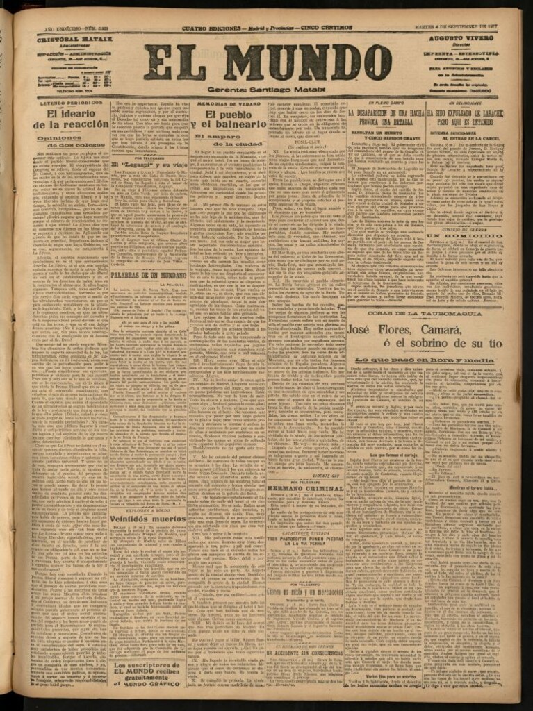 Miniatura de El Mundo del 4 de septiembre de 1917