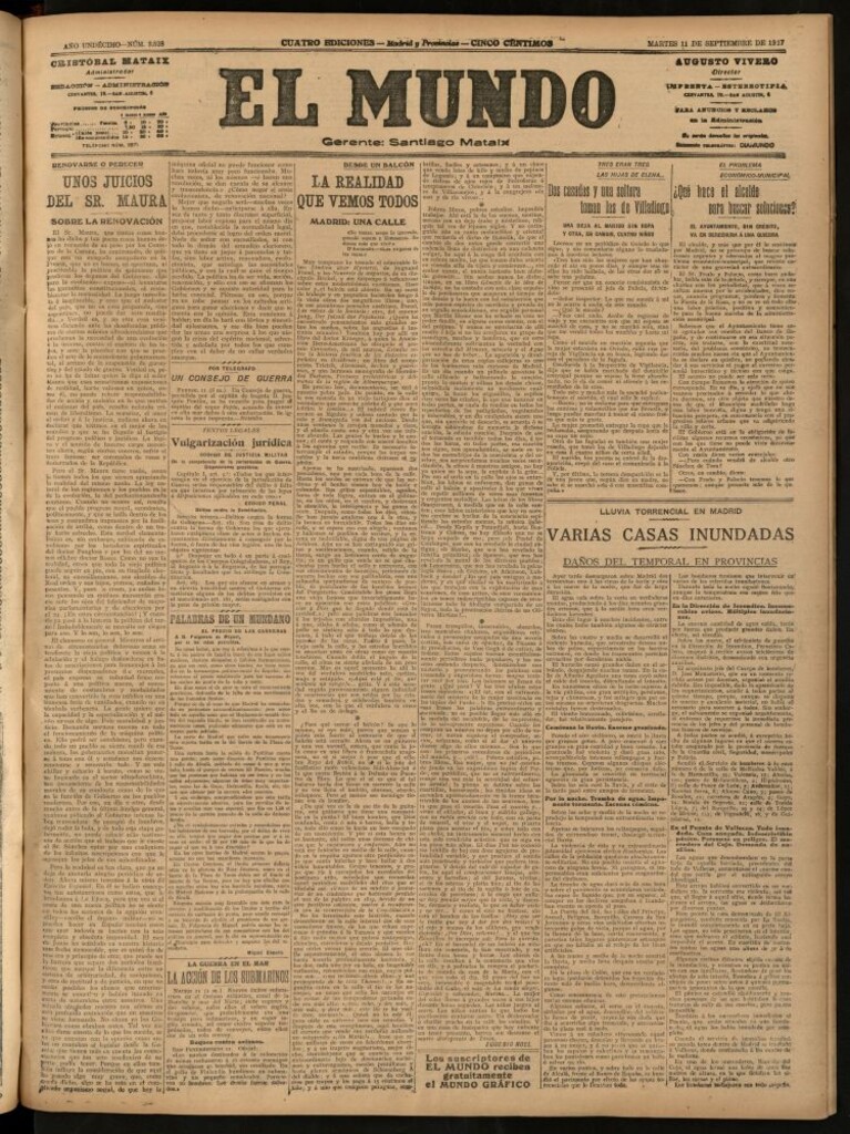 Miniatura de El Mundo del 11 de septiembre de 1917