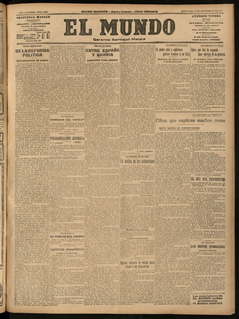 Miniatura de El Mundo del 12 de septiembre de 1917