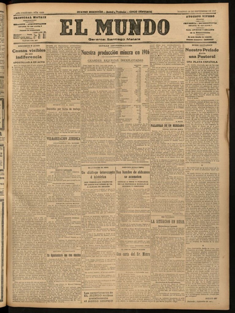Miniatura de El Mundo del 16 de septiembre de 1917