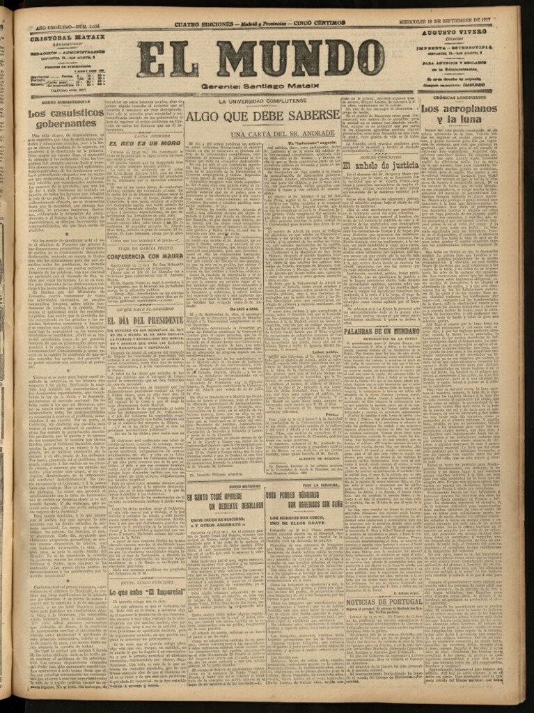 Miniatura de El Mundo del 19 de septiembre de 1917
