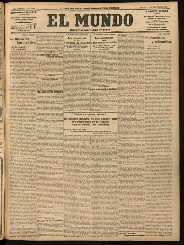 Miniatura de El Mundo del 23 de septiembre de 1917