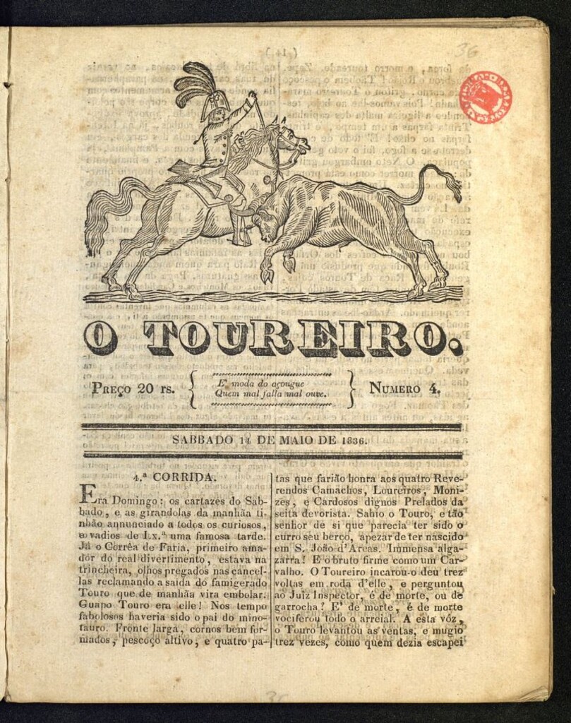 Miniatura de O Toureiro del 14 de mayo de 1836, nº 4