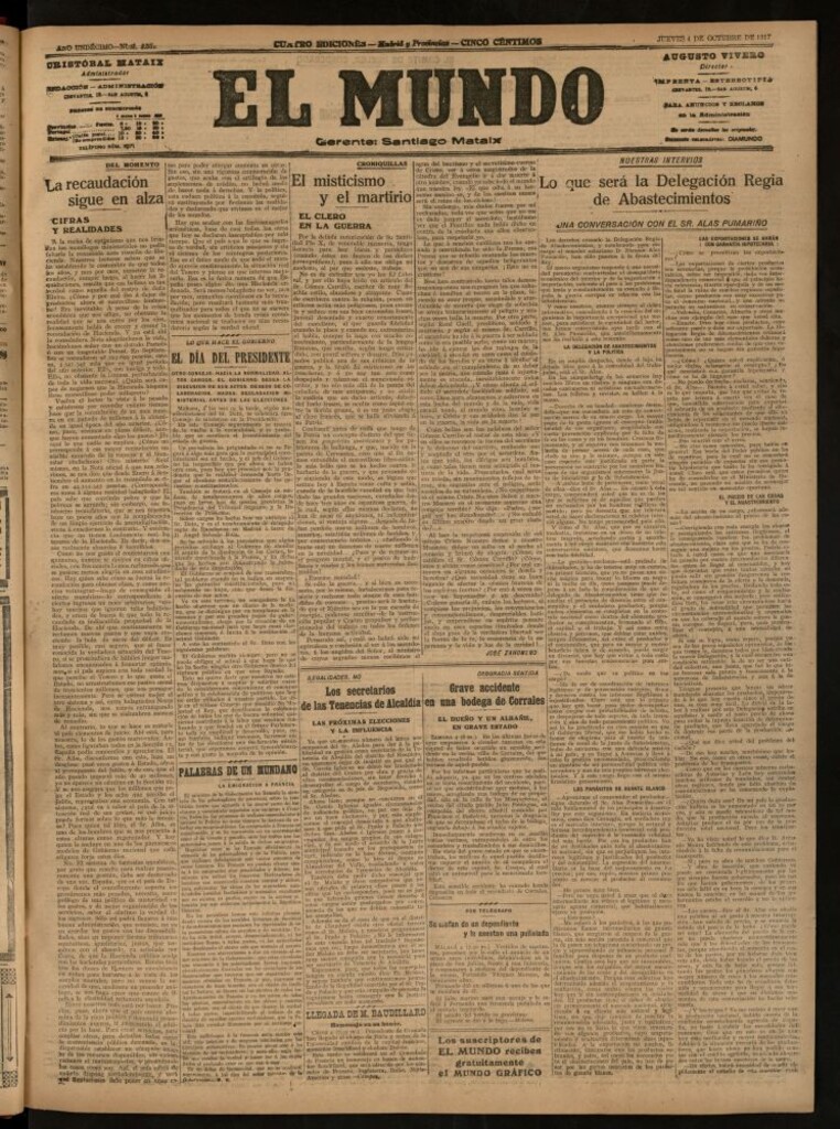 Miniatura de El Mundo del 4 de octubre de 1917