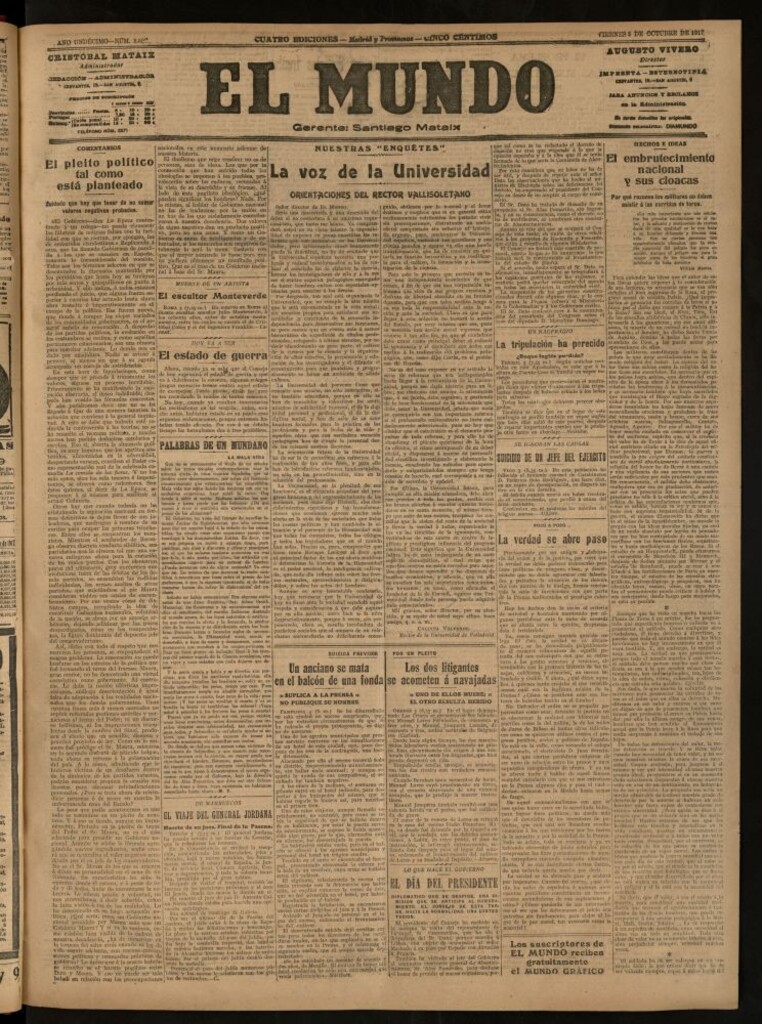 Miniatura de El Mundo del 5 de octubre de 1917