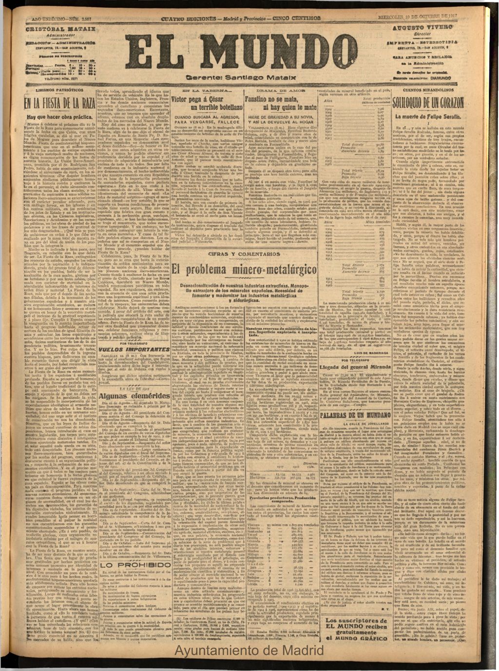Miniatura de El Mundo del 10 de octubre de 1917
