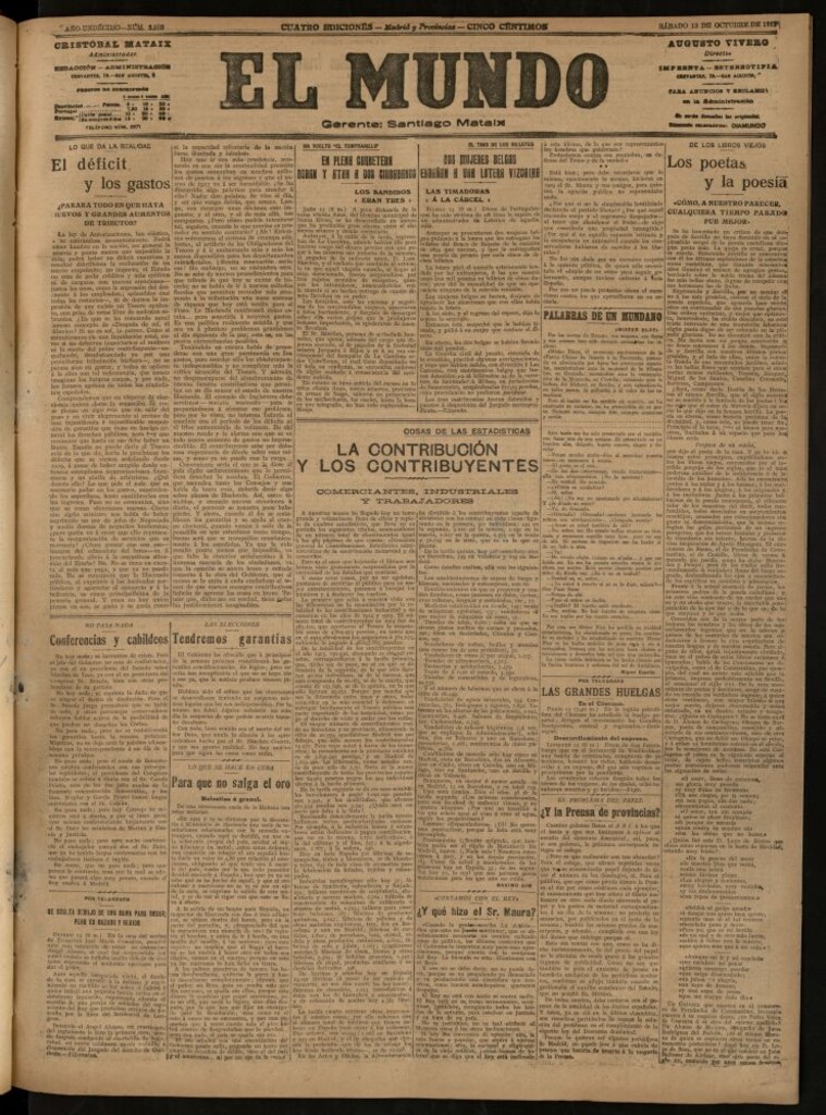 Miniatura de El Mundo del 13 de octubre de 1917