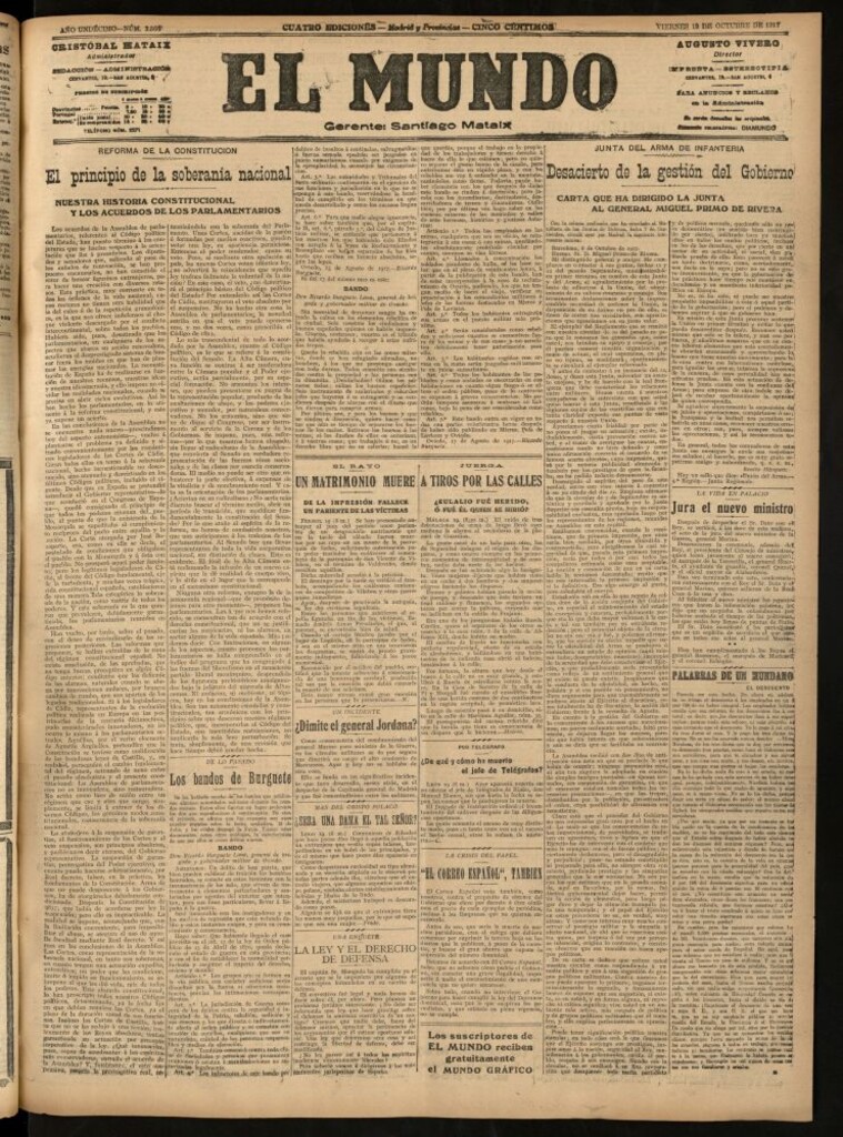 Miniatura de El Mundo del 19 de octubre de 1917