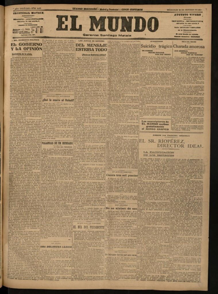 Miniatura de El Mundo del 24 de octubre de 1917