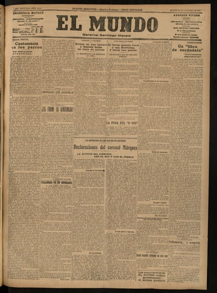 Miniatura de El Mundo del 25 de octubre de 1917