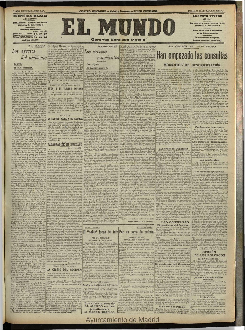 Miniatura de El Mundo del 28 de octubre de 1917