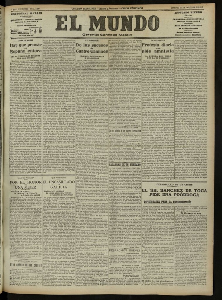 Miniatura de El Mundo del 30 de octubre de 1917